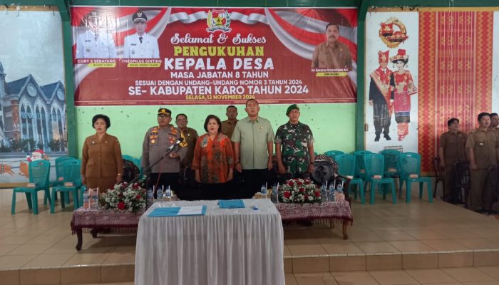 251 kepala desa dikukuhkan dari 17 kecamatan Se-Kabupaten Karo