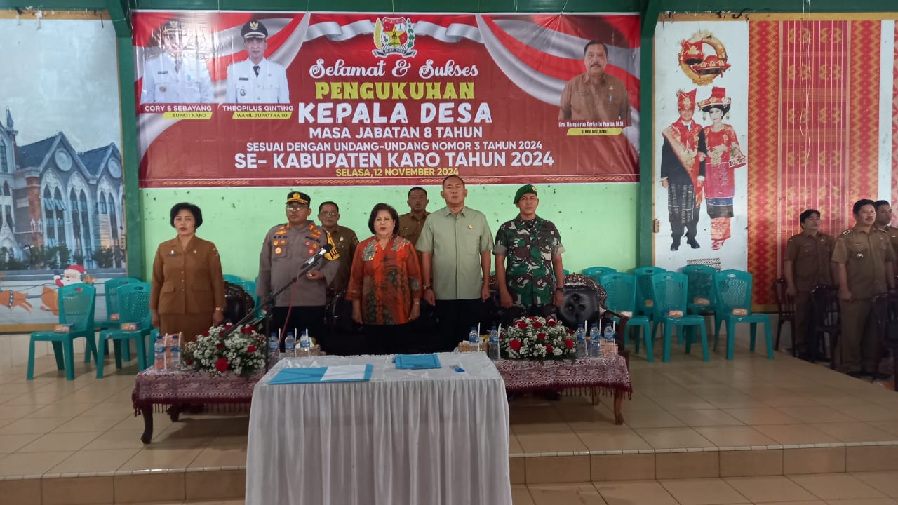 251 kepala desa dikukuhkan dari 17 kecamatan Se-Kabupaten Karo