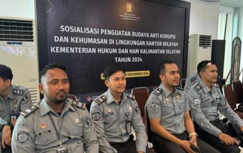 Berantas Korupsi, Lapas Banjarmasin Ikuti Sosialisasi Penguatan Kehumasan dan Publikasi Budaya Anti Korupsi