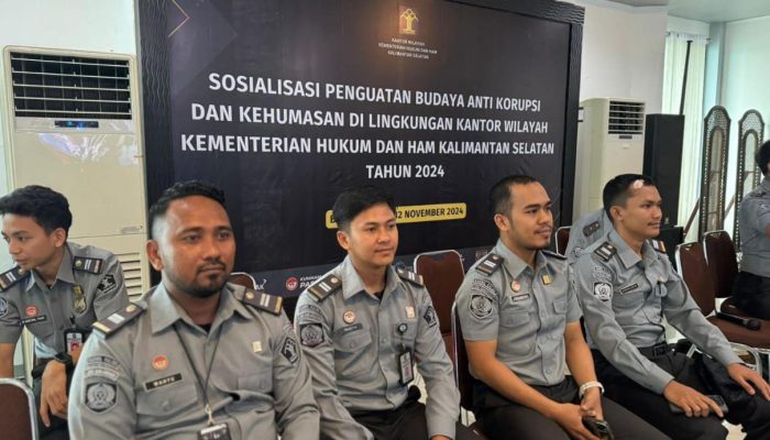 Berantas Korupsi, Lapas Banjarmasin Ikuti Sosialisasi Penguatan Kehumasan dan Publikasi Budaya Anti Korupsi