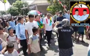 Ribuan Masyarakat Desa Mangku Negara Menyambut kehadiran Pasangan Calon (Paslon) Bupati dan Wakil Bupati Nomor Urut 1 Devi-Ferdinand