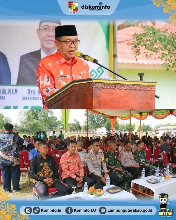 Pemkab Lampung Utara Adakan Kegiatan Gerakan Pangan Murah di Desa Sumber Arum