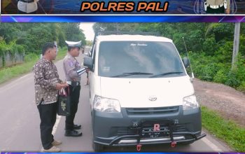 Polres PALI Laksanakan Razia Gabungan Lintas Sektoral Untuk Meningkatkan kesadaran Masyarakat Terhadap Pentingnya Tertib Lalu Lintas.