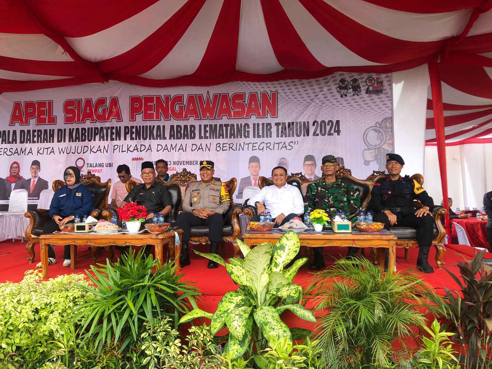 Polres PALI Turut Hadir Dalam kegiatan Apel Siaga Pengawasan Pilkada di Kabupaten PALI