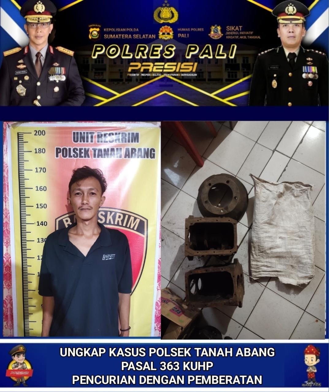 Diduga Melakukan Pencurian, Pria Ini di Amankan Polsek Tanah Abang