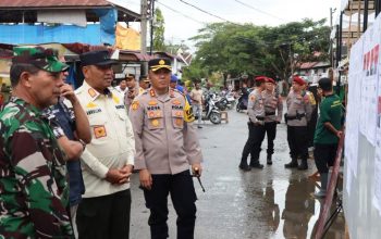 Kapolres Aceh Timur Bersama Forkopimda Pantau Ke Sejumlah Tempat Pemungutan Suara