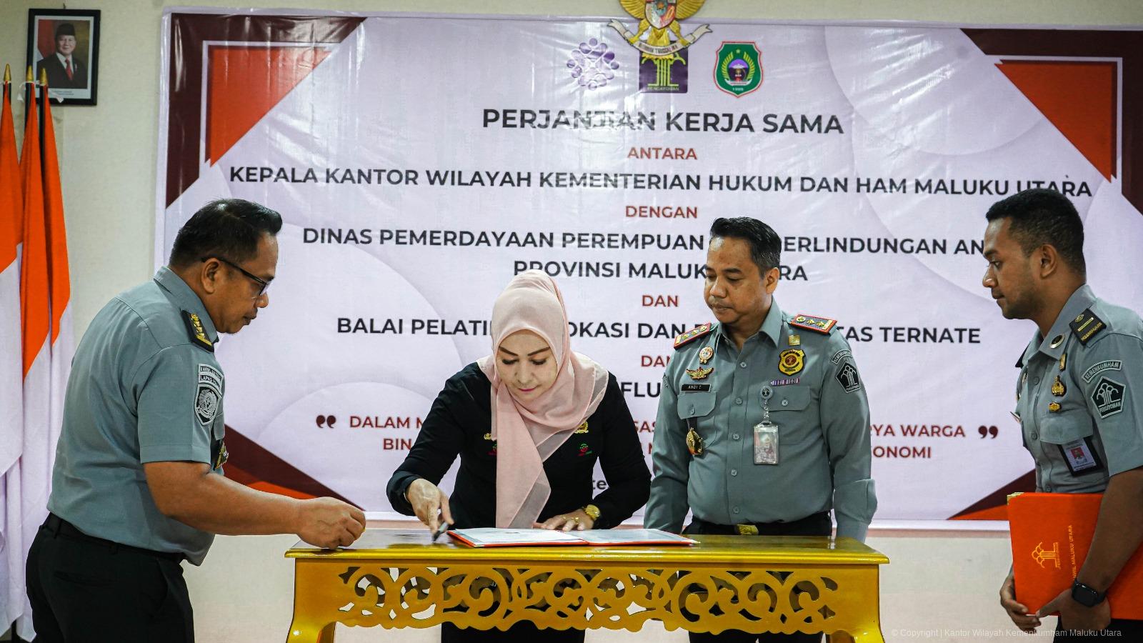 "Kemenkumham Malut Gandeng 2 Stakeholder 1 Influencer, Optimalkan Pemasaran Hasil Karya Napi"