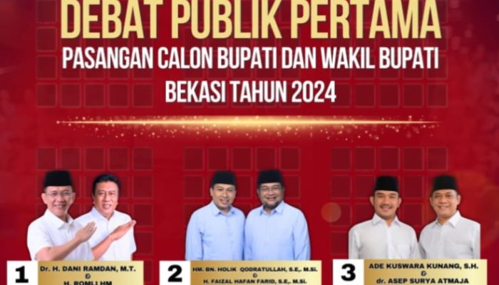 Disiarkan TV Nasional, KPU Bakal Gelar Debat Publik Paslon Bupati dan Wakil Bupati Bekasi