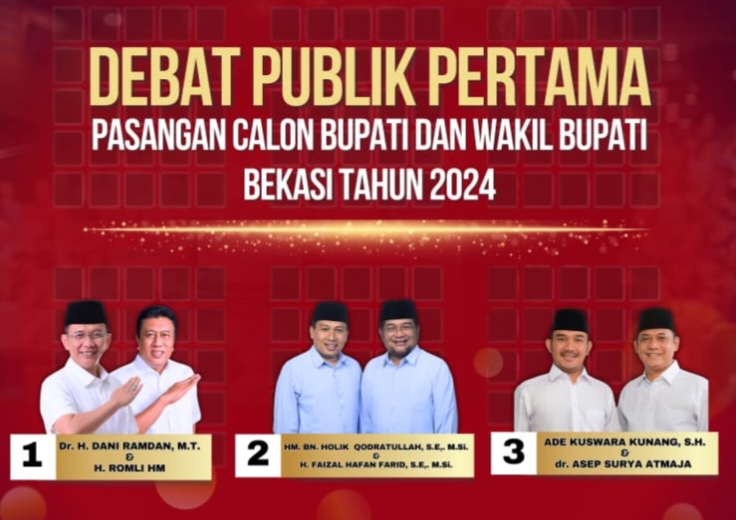 Disiarkan TV Nasional, KPU Bakal Gelar Debat Publik Paslon Bupati dan Wakil Bupati Bekasi