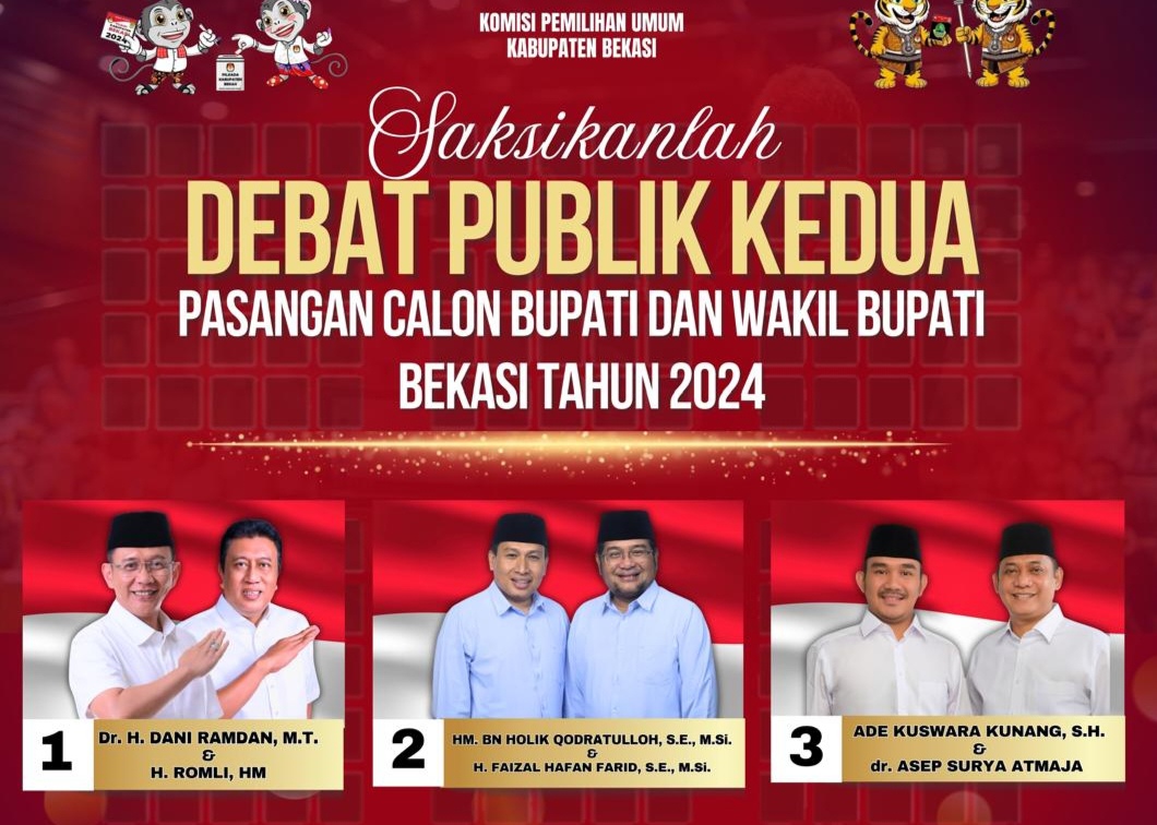 KPU Ajak Masyarakat Saksikan Debat Publik Kedua Paslon Bupati dan Wabup Bekasi Tahun 2024