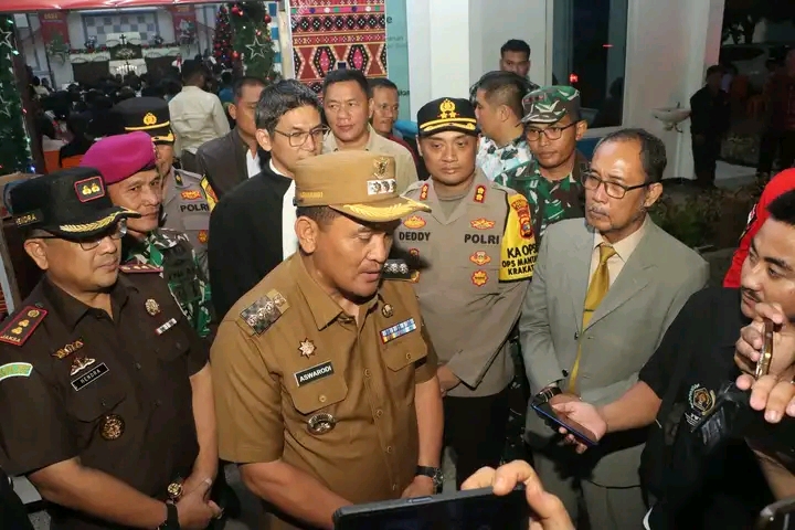 Pj,Bupati Lampung Utara Bersama Forkompimda Pantau Perayaan Natal dan Tinjau Pos Pengamanan Nataru