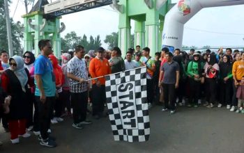 Meriah Dan  Spetakkuler  Fun Bike Dan Senam Bersama  Di Stadion Sukung Kotabumi Dipadati Ribuan Peserta