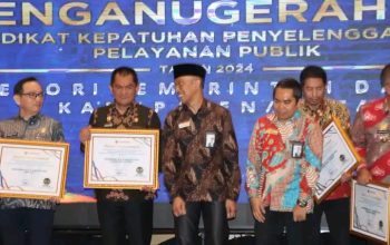 Pj,Bupati Lampung Utara Drs.H. Aswarodi M.Si Raih Predikat Zona Hijau Dalam Kepatuhan Penyelenggaraan Pelayanan Publik Tahun 2024