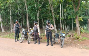 Pantau Situasi Kamtibmas Sore Hari , Personel Sat Samapta Polres Lampung Utara Gelar Patroli