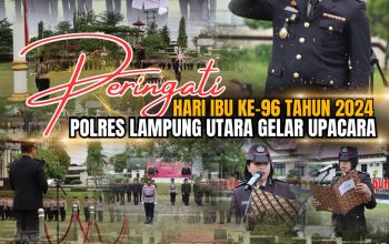 Peringatan Hari Ibu ke-96  Tahun 2024, Polres Lampung Utara Gelar Upacara