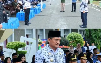 Pj, Bupati Lampung Utara,Drs , H , Aswarodi,M,Si ., Pimpin Upacara Peringatan Hari Guru