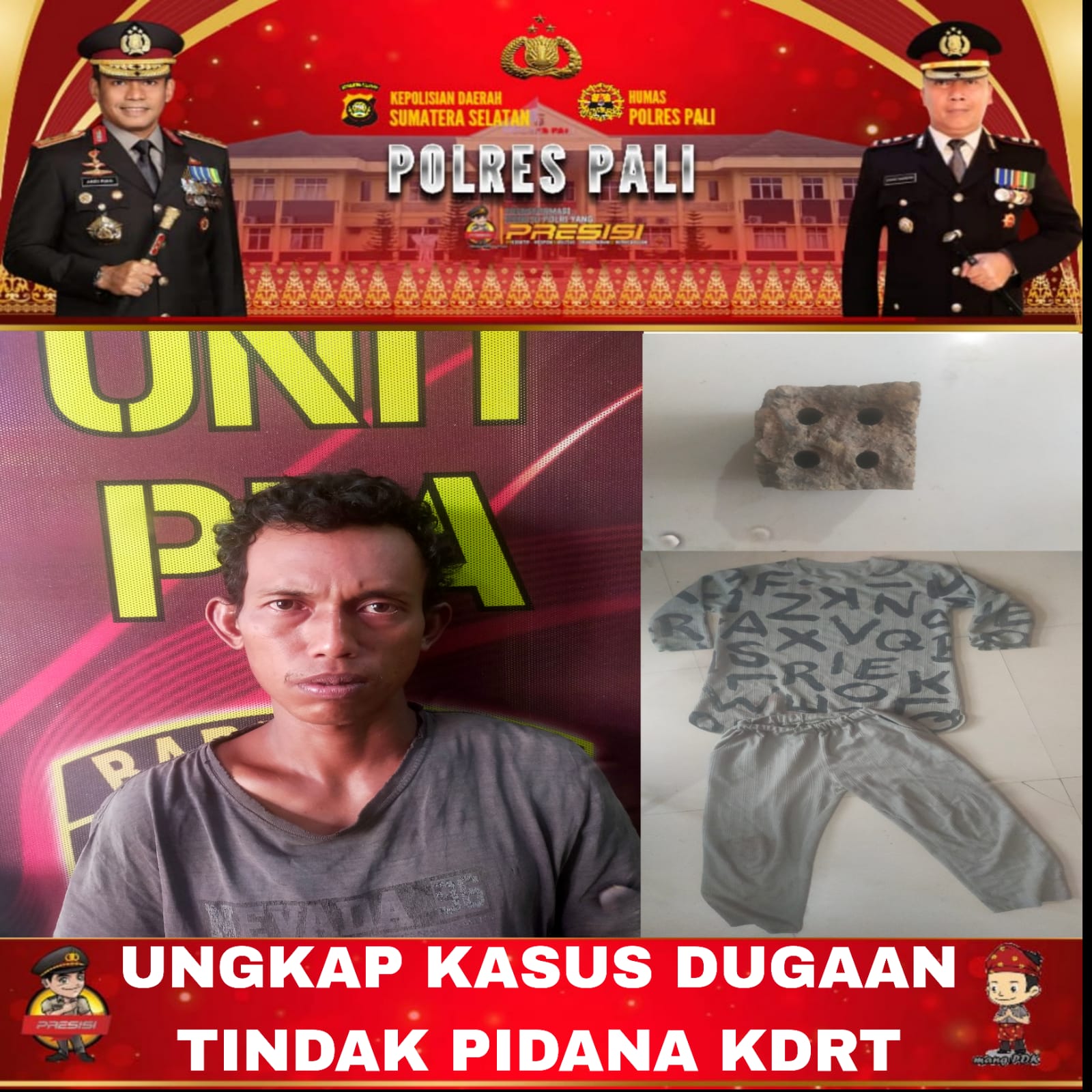 Polres PALI Berhasil Mengungkap kasus Dugaan kekerasan Dalam Rumah Tangga (KDRT)