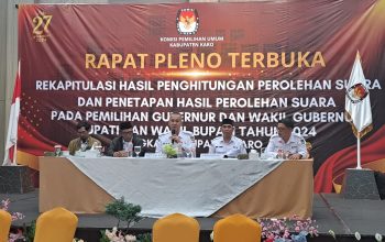 Rapat Pleno Rekapitulasi Suara Pilkada 2024 Kab Karo Selesai