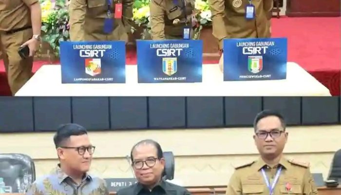 Dinas Kominfo Lampung Utara Hadiri Launching CSIRT Gabungan di Provinsi Lampung