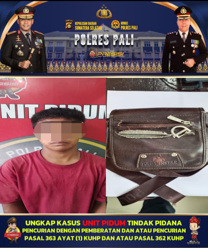 Tim Opsnal Beruang Hitam Polres PALI Berhasil Ringkus Pencuri di Kios Pasar Bayangkara