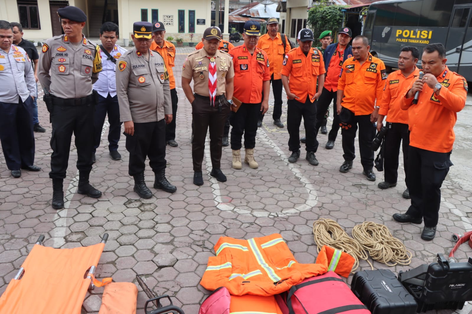 Antisipasi Bencana, Polres Tanah Karo Gelar Rapat Koordinasi dan Pelatihan Pembentukan Tim SAR 2024