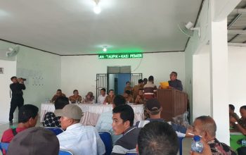 Polsek Penukal Abab Bersama Wakil Bupati Drs Sumarjono Hadiri Acara Lelang Sungai dan Suak di Desa Air Itam