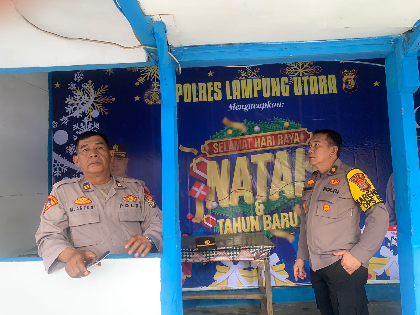 Kabag Ops Polres lampung utara Cek Kesiapan Pos Ops Lilin Krakatau 2024