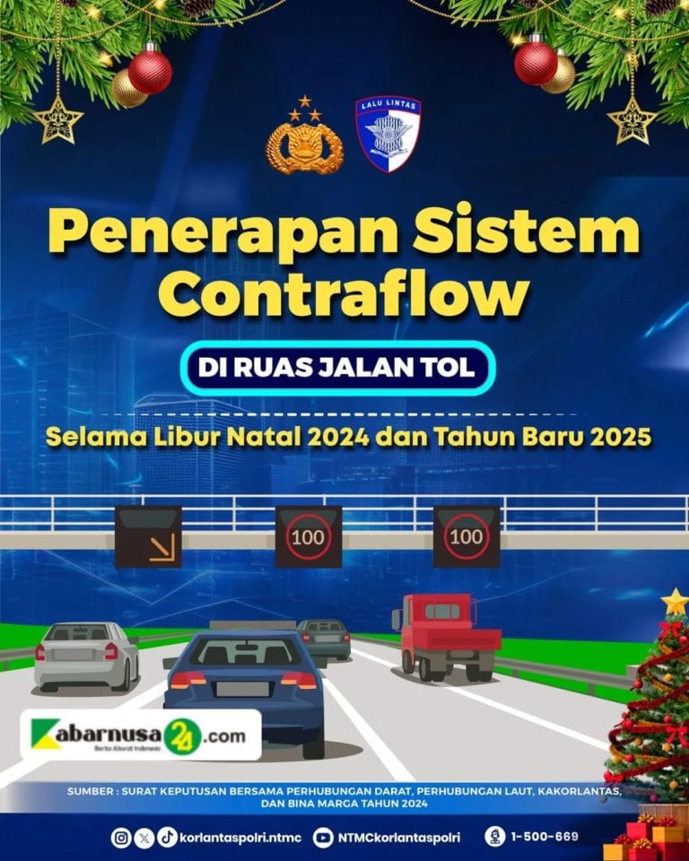 Inilah Jadwal Contraflow di Ruas Jalan Tol Selama Libur Nataru