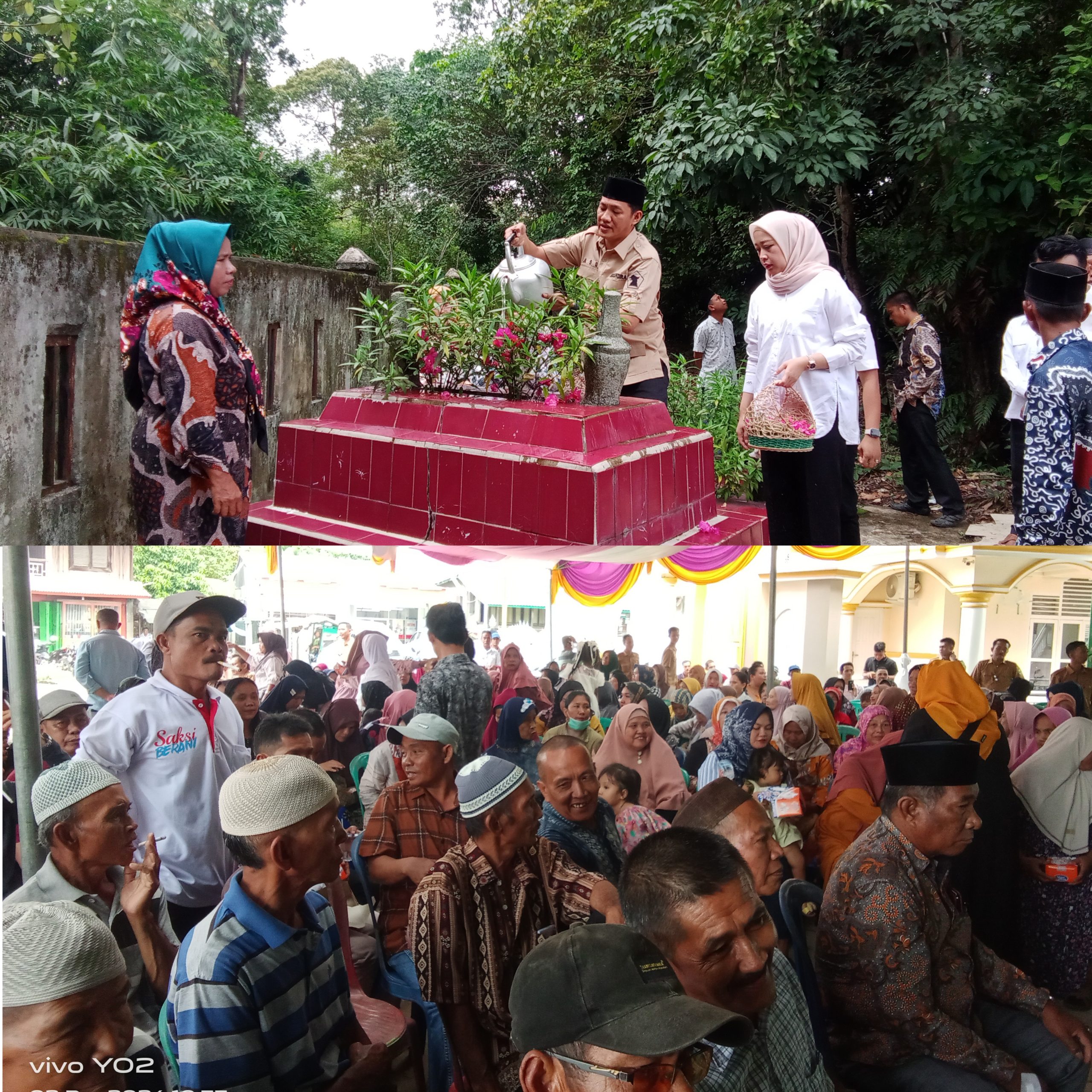 Calon BUPATI Terpilih Kabupaten PALI Tahun 2025 -2030 Asgianto ST, Berziarah ke Makam Puyang Dusun Tua Desa Air itam