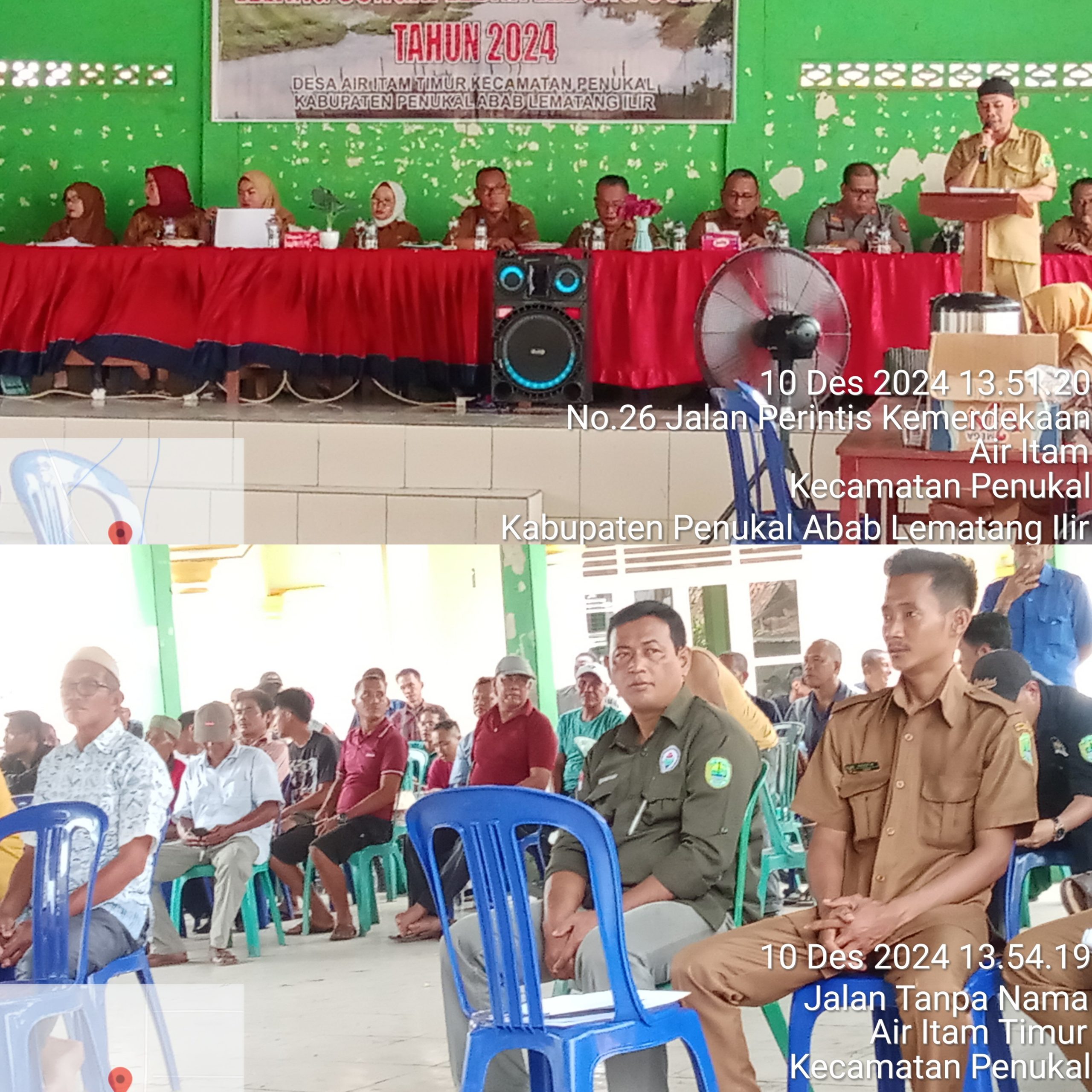 Polsek Penukal Abab Hadiri Acara Lelang Lebak Lebung di Balai Desa Air Itam Timur