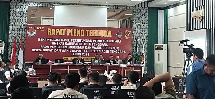 KIP kabupaten Aceh Tenggara Umumkan Hasil Pemilihan Bupati Dan Wakil Bupati