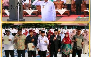 Pj, Bupati Lampung Utara,Yg di Wakili Oleh Asisten I ,  H, Man Kodri, SH .,MM  C.P.I.A Memimpin Upacara Peringatan Hari  Amal Bhakti (HAB)