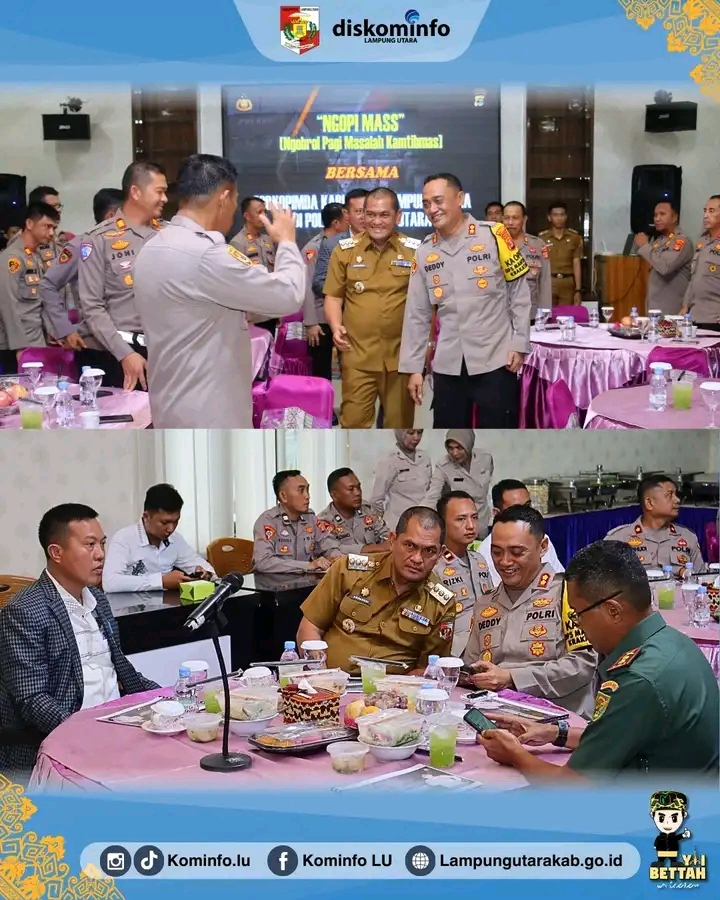 Penjabat (Pj.) Bupati Lampung, Drs. H, Aswarodi, M.Si., Ngopi Bersama Kapores