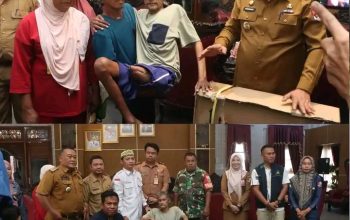 Penyerahan Bantuan Kursi Roda Oleh Pj. Bupati Lampung Utara  Kepada Warga  Desa Sumber Agung