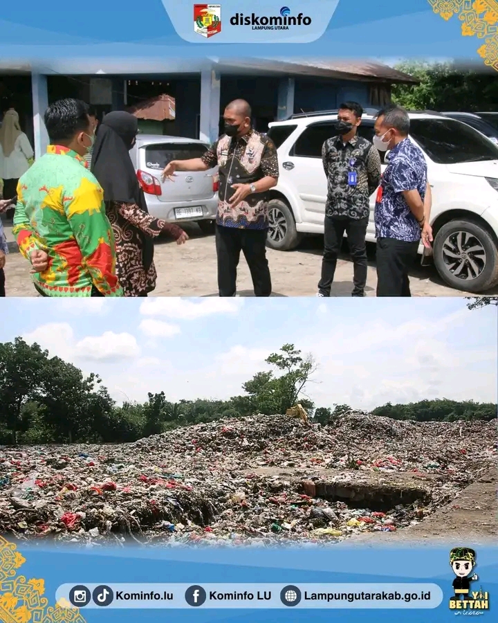 Pj, Bupati Lampung Utara Meninjau Langsung Tempat Pembuangan Sampah Terakhir (TPA)