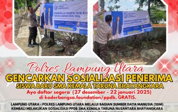 Polres Lampung Utara Gencarkan  Sosialisasi  Penerima Siswa Baru SMA Kemala Taruna Bhayangkara Bhayangkari