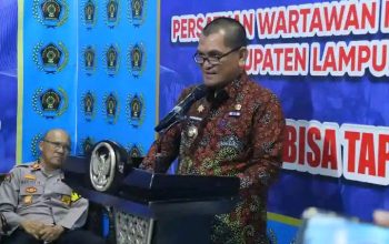 Pj, Bupati Lampung Utara Resmikan Balai Wartawan Effendi Yusup