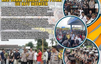 Ratusan personel Polres lampung utara Amankan Aksi Damai Perkumpulan  Petani  Ubi Kayu Indonesia