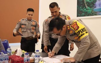 Polres Aceh Timur Lakukan Penandatanganan MoU NKK dan PKT Pengamanan Objek Vital