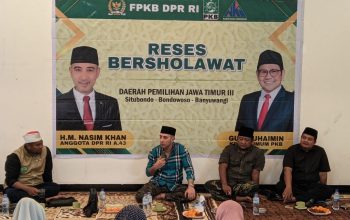 Reses Bersholawat, Nasim Khan Anggota DPR RI Temui Jamaah Sahmasy Putri Bondowoso