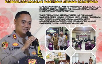 Sampaikan Program Kerja,Kapolres Lampung Utara  Gelar  Ngopi Mas Bersama Forkompimda