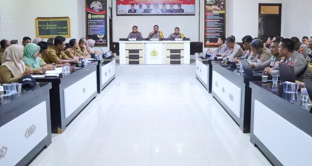 Kapolres Lampung Utara Pimpin Rakor Verifikasi Lahan Jagung Untuk Ketahanan Pangan