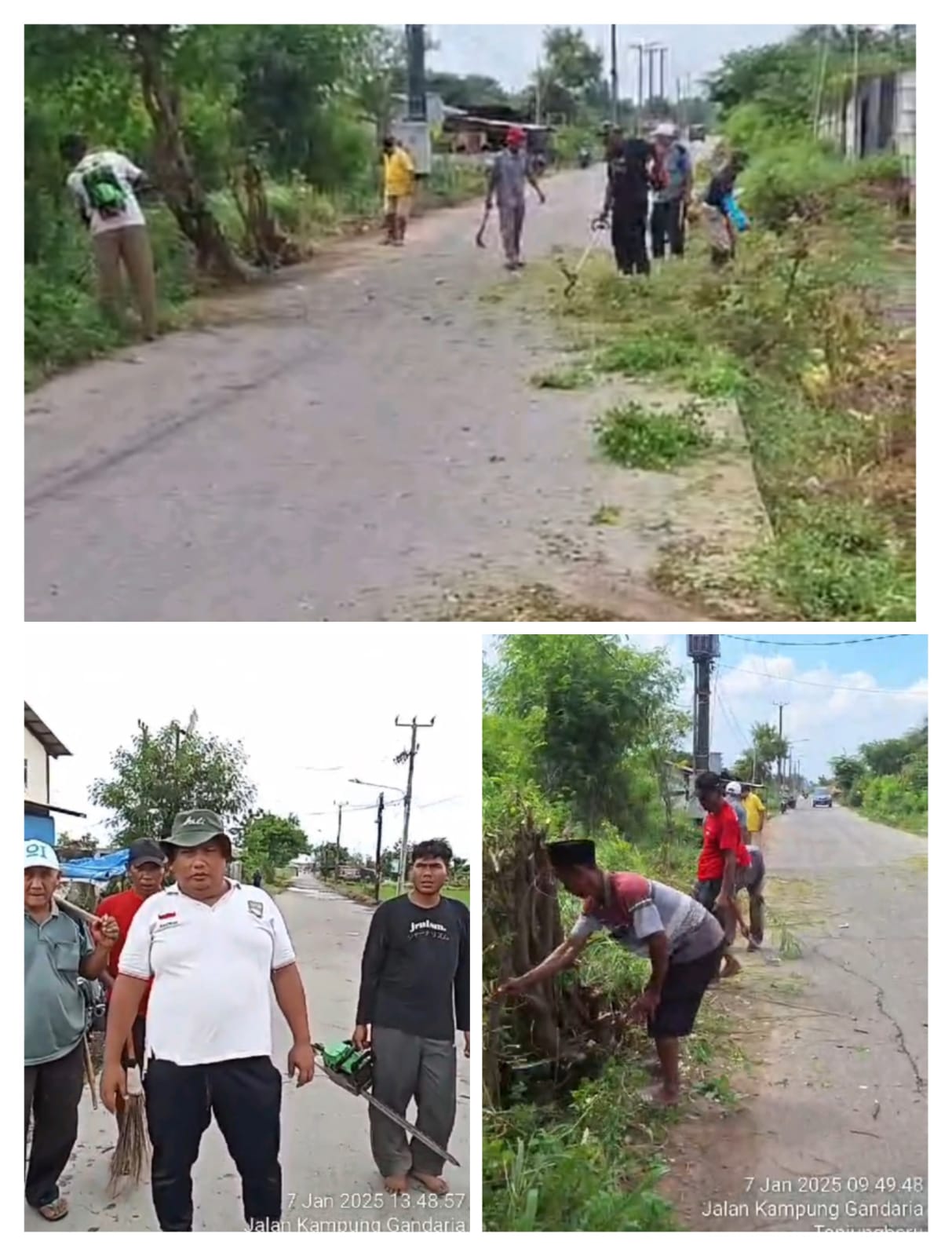 Kepala Desa Cipayung H.Ajan Laksanakan Giat Kerja bakti Bersihkan Sampah dan tebang Pohon