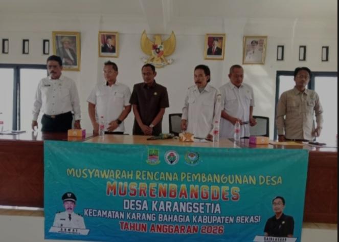 Anggota DPRD kabupaten Bekasi komisi lV Heryanto SE, Hadiri Acara MusrembangDes Di Desa Karangsetia