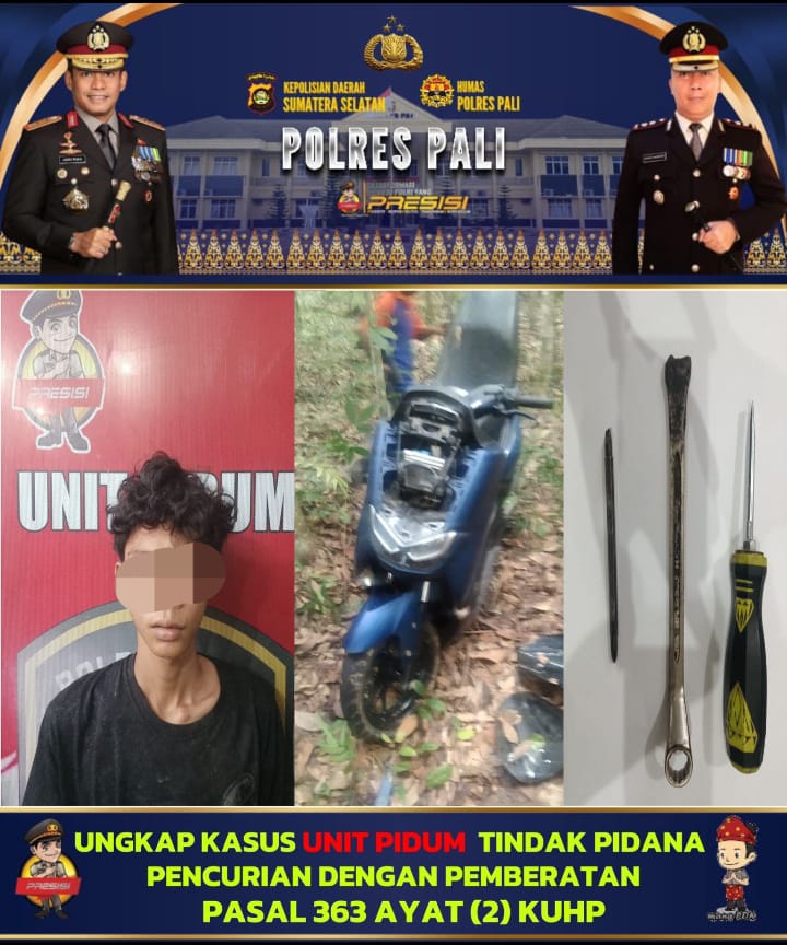 Satreskrim Polres PALI Berhasil Ringkus Seorang Diduga Maling Motor, Selengkapnya Buka Link di 👇👇