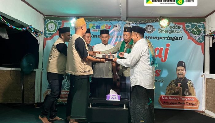 Milad Ke-5 Komunitas Pedas di Sukabungah Sekaligus Peringati Isra Mi’raj Nabi SAW