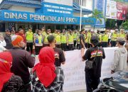 Tidaklanjuti Masalah Dugaan Korupsi SMKN 3 OKU, Puluhan Massa Garda Prabowo Unjukrasa Ke Disdik dan Kantor Gubernur Provinsi Sumsel