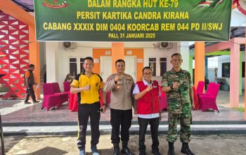 Wakapolres PALI, Menghadiri Kegiatan Donor Darah Dalam Rangka HUT TNI Ke - 79 TNI