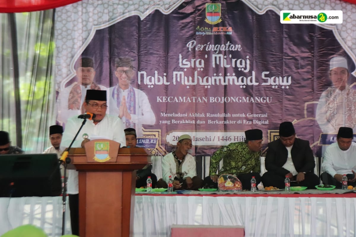 Kecamatan Bojongmangu Peringati Isra Mi’raj Nabi SAW, Camat Shobirin Ajak Masyarakat Teladani Akhlak Rasulullah di Era Digital