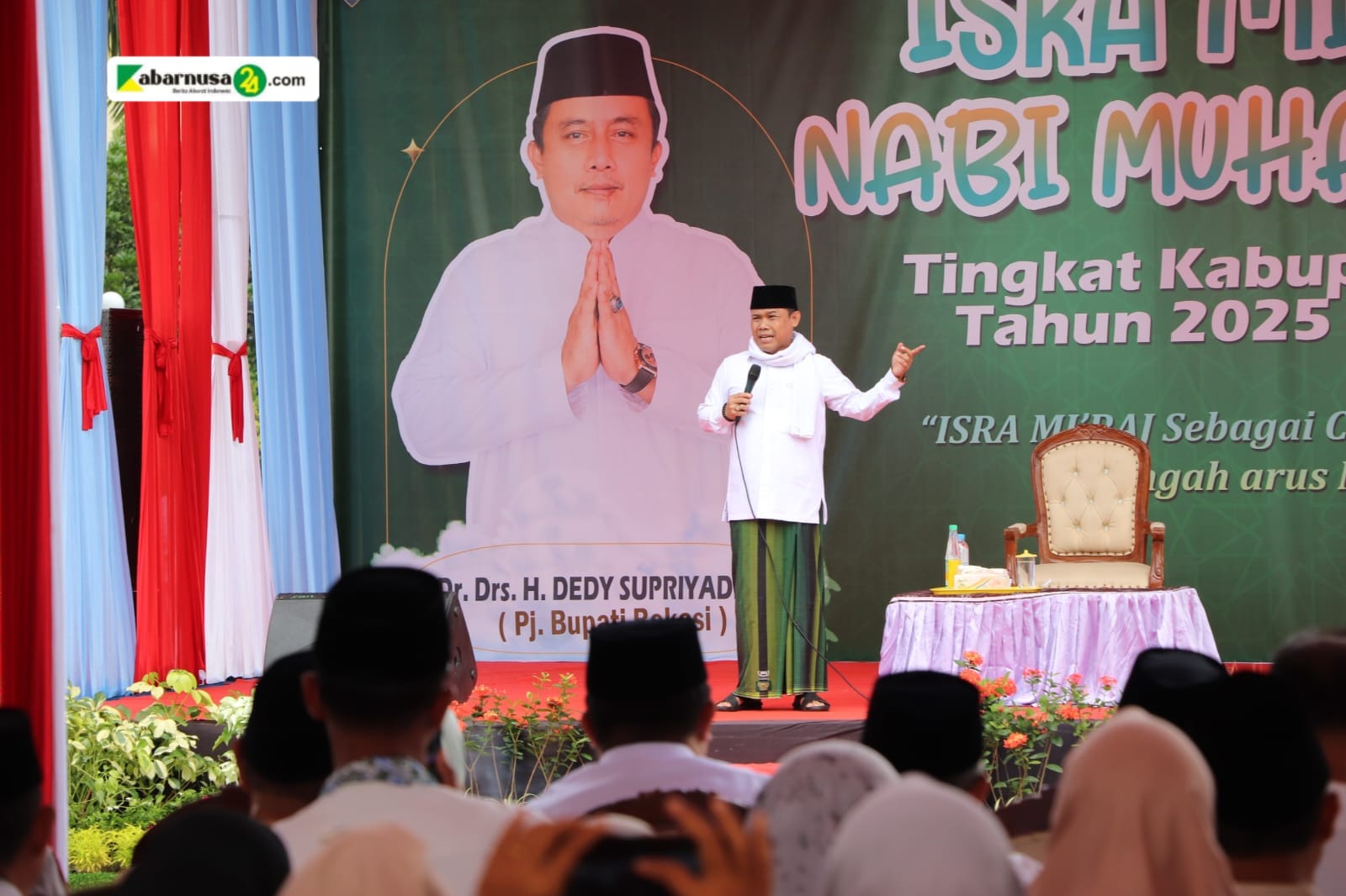 Momen Peringatan Isra Mi’raj 2025, Pj Bupati Bekasi Ajak Masyarakat Jaga Nilai Keimanan